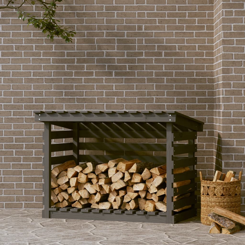 Vidaxl -Kamin Trek 108x73x79 cm Festkiefergrau