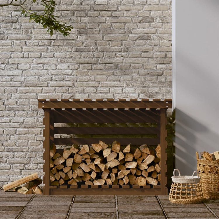 Vidaxl -Kamin Trek 108x73x79 cm Festkiefer Honigbraun