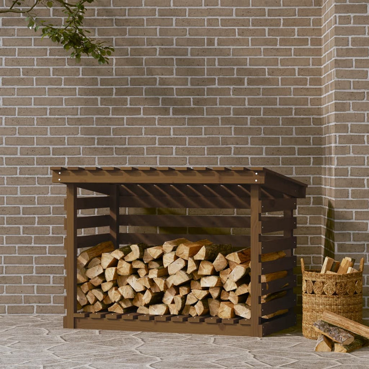 Vidaxl -Kamin Trek 108x73x79 cm Festkiefer Honigbraun