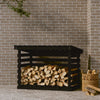 Vidaxl -Kamin Trek 108x73x79 cm Festkiefer schwarz