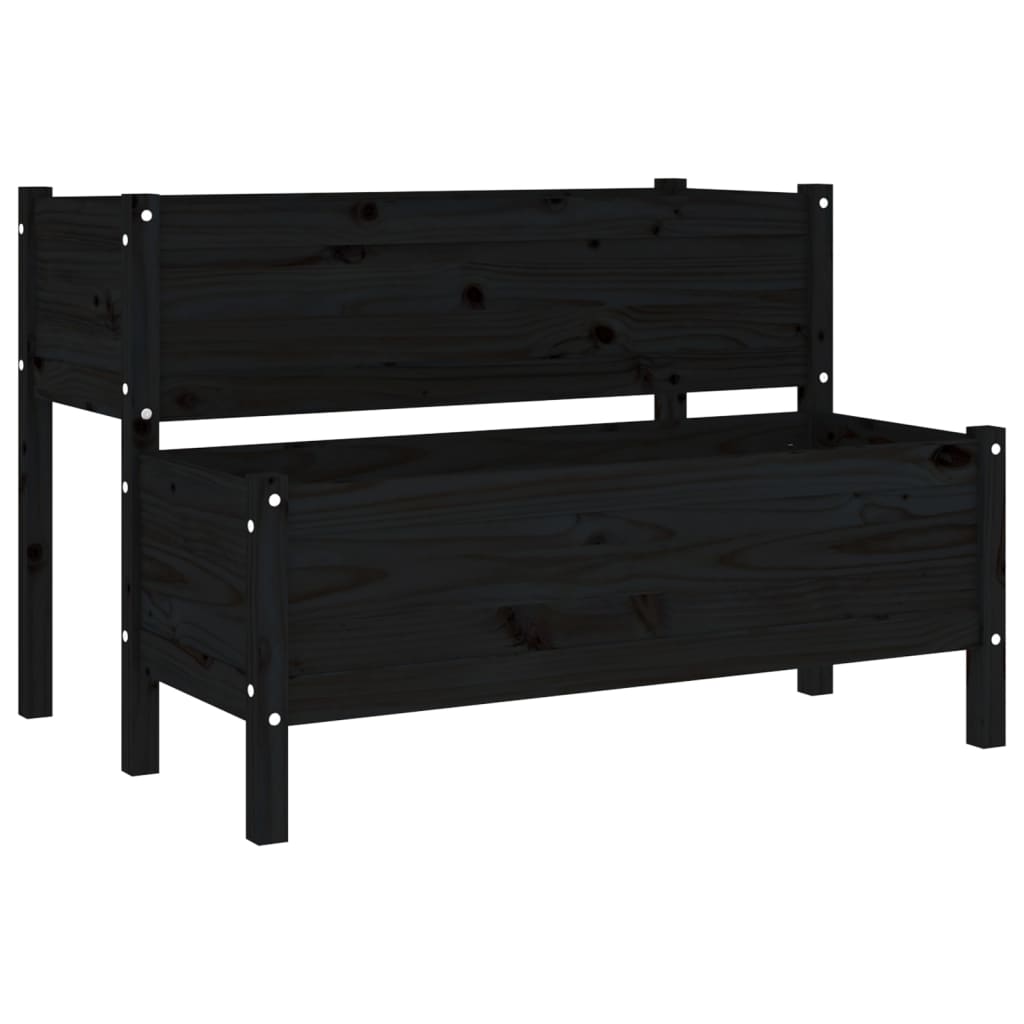 VIDAXL -Planungsbox 110x84x75 cm Festkiefer schwarz