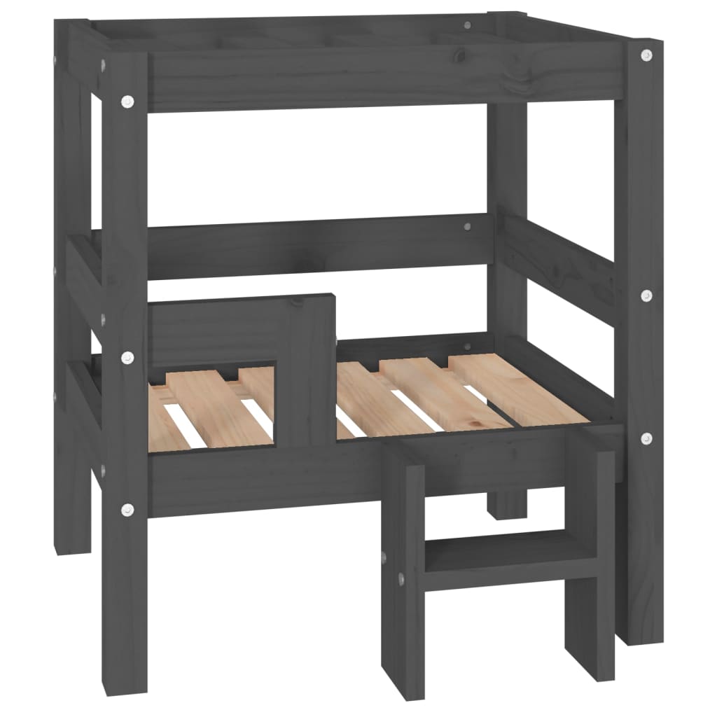 Vidaxl Hundekorb 55,5 x 53,5 x 60 cm Festkieferngrau grau grau