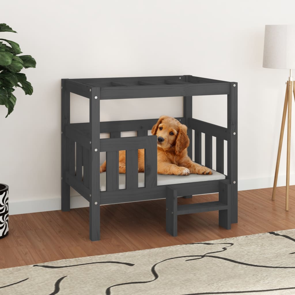 Vidaxl Hundekorb 75,5 x 63,5 x 70 cm Festkiefergrau