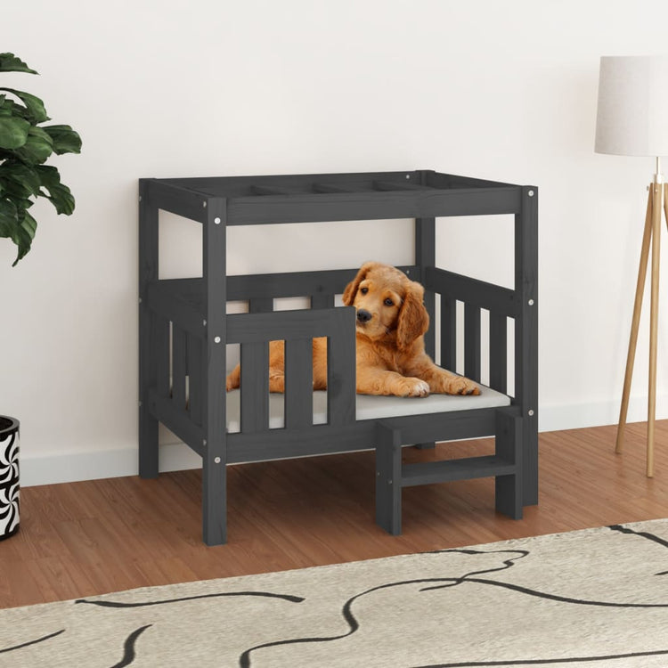 Vidaxl Hundekorb 75,5 x 63,5 x 70 cm Festkiefergrau