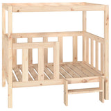 Vidaxl Hundekorb 105,5 x 83,5x100 cm Festkiefer - afbeelding 2