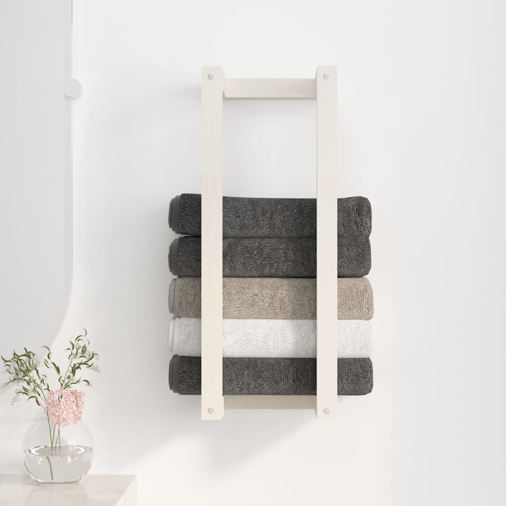 Vidaxx Handtuchhalter 23x18x60 cm massives Kiefernholz weiß
