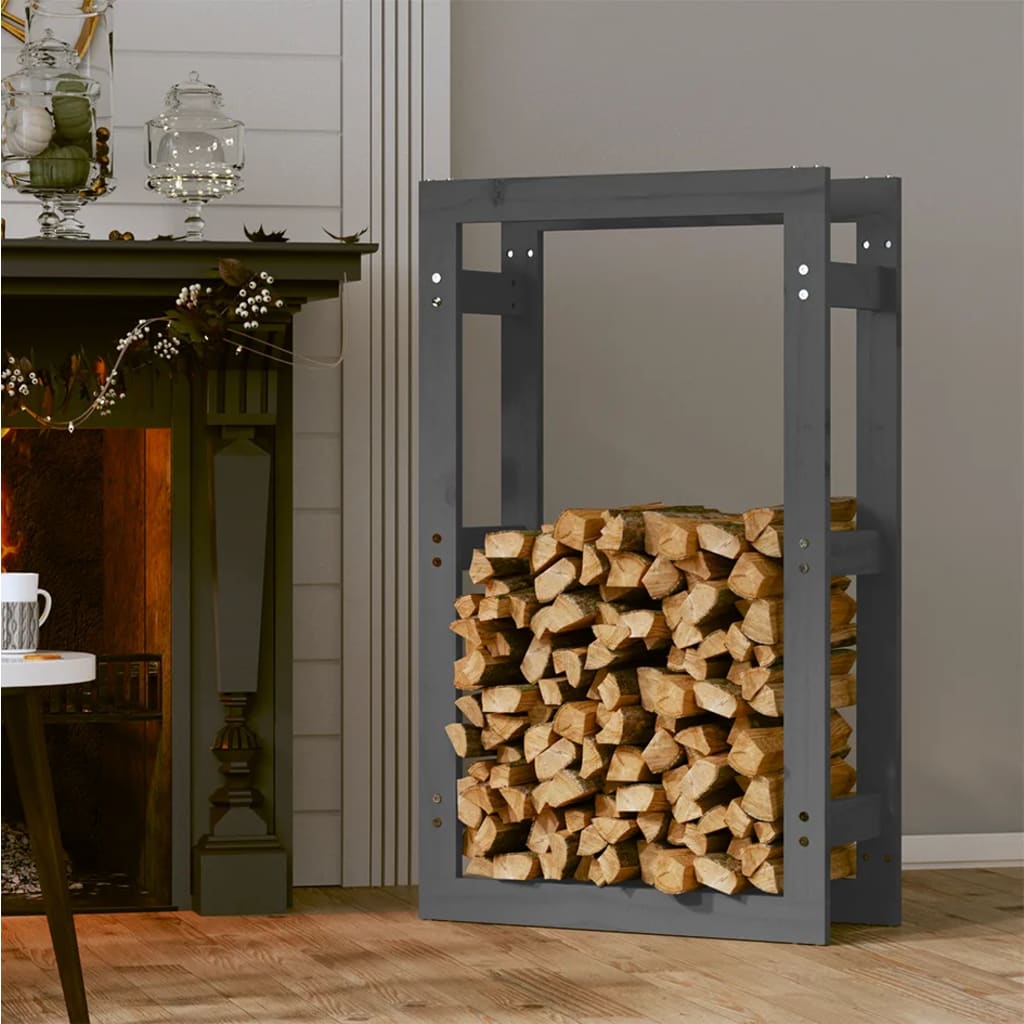 Vidaxl -Kamin 60 x 25 x 100 cm Festkiefergrau