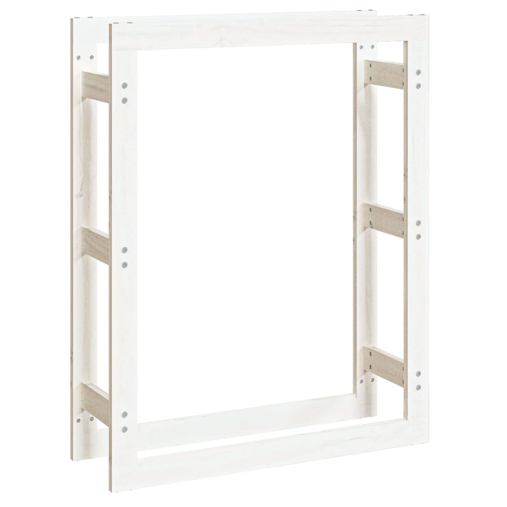 Vidaxl -Kamin 80x25x100 cm Festkiefer weiß
