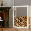 Vidaxl -Kamin 80x25x100 cm Festkiefer weiß
