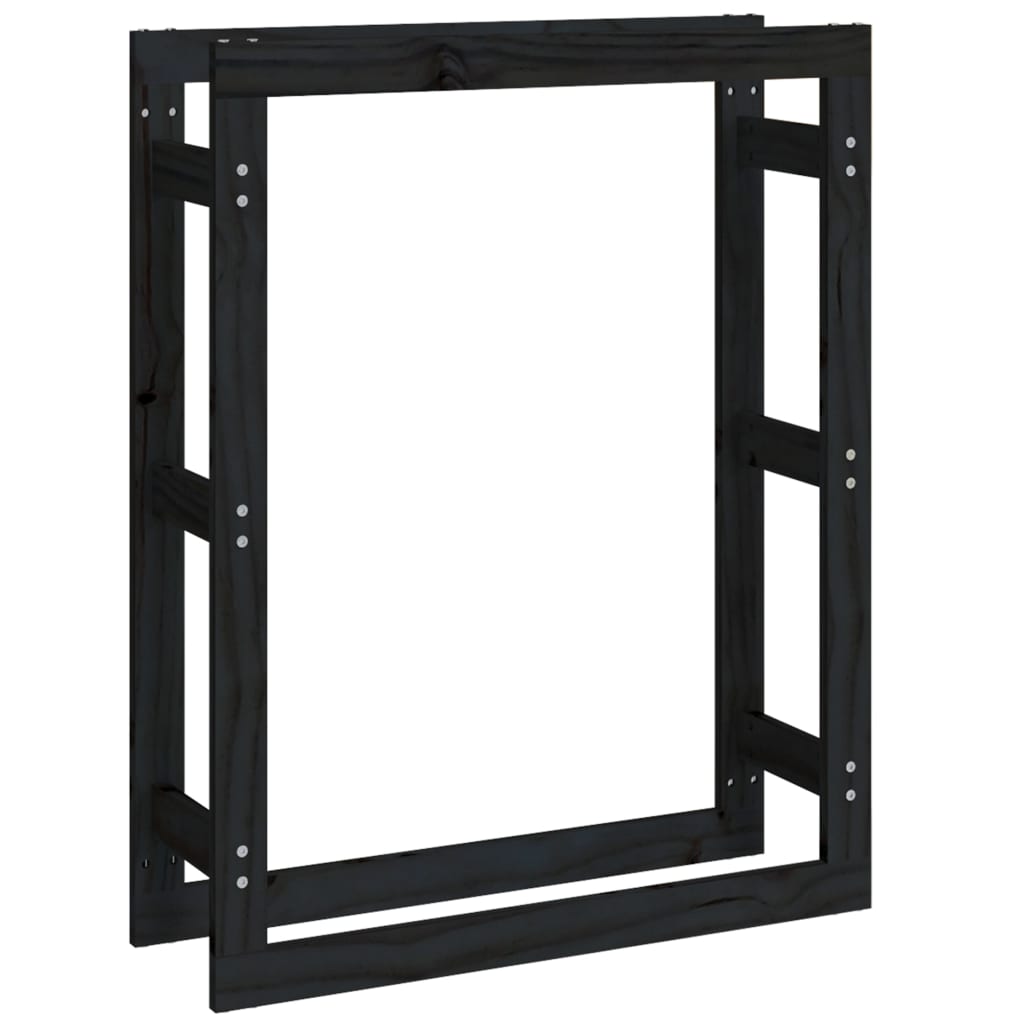 Vidaxl -Kamin 80x25x100 cm Festkiefer Schwarz