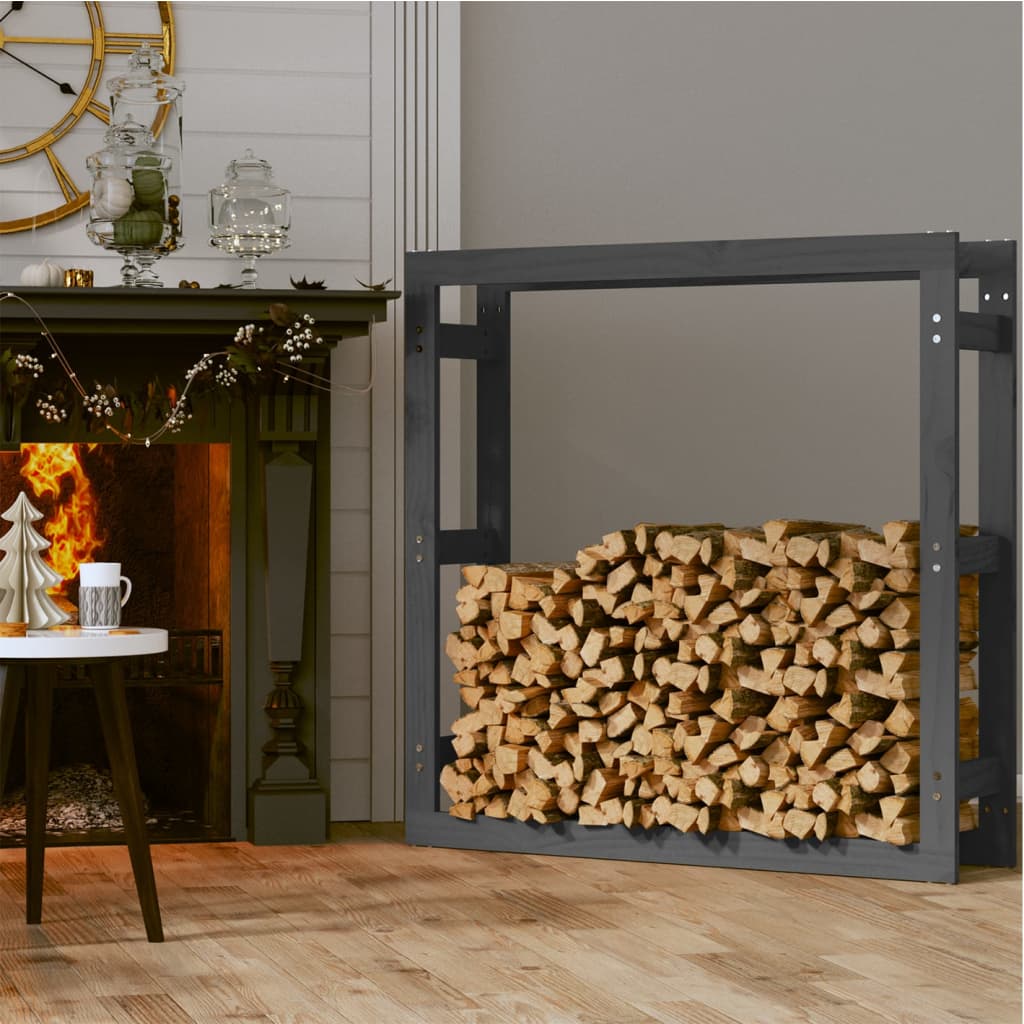 Vidaxl -Kamin 100x25x100 cm Festkieferngrau