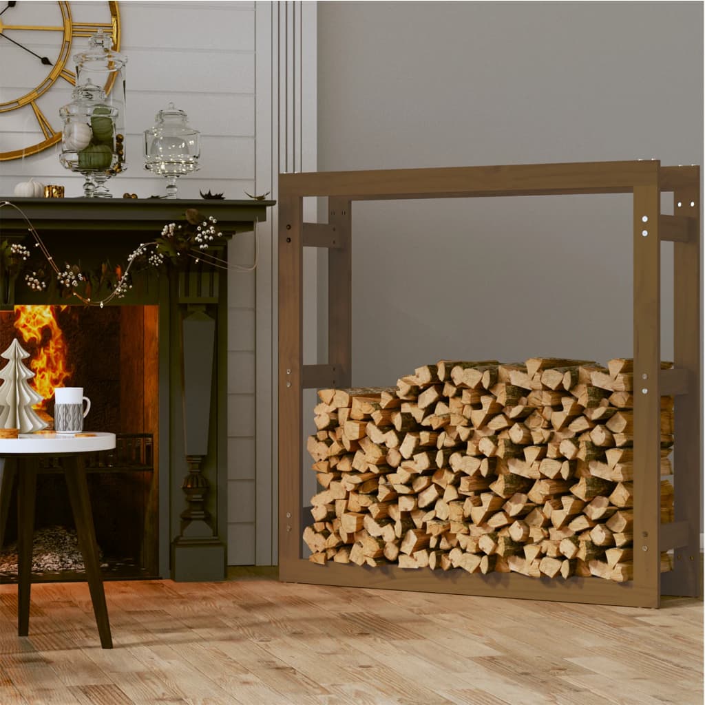 VIDAXL -Kamin 100x25x100 cm Festkiefer Honigbraun