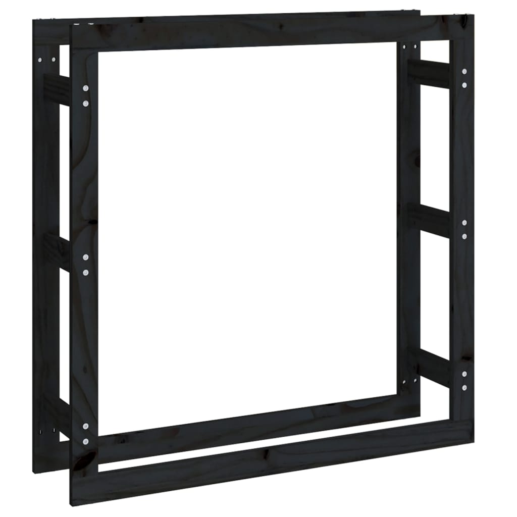 Vidaxl -Kamin 100x25x100 cm Festkiefer Schwarz