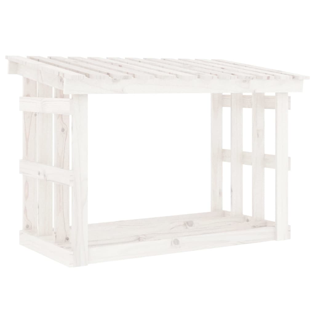 Vidaxl -Kamin Trek 108x64.5x77 cm Festkiefer weiß