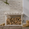Vidaxl -Kamin Trek 108x64.5x77 cm Festkiefer weiß