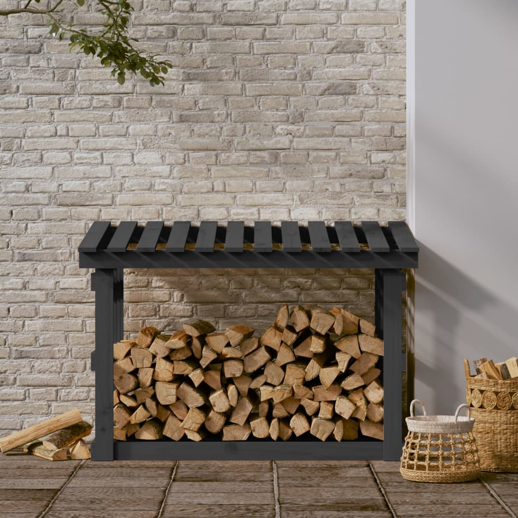 Vidaxl -Kamin Trek 108x64.5x77 cm Festkiefergrau