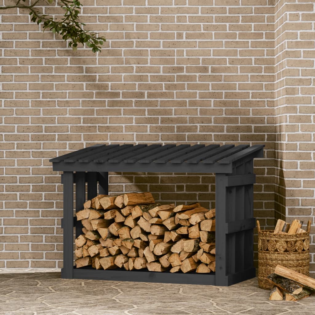 Vidaxl -Kamin Trek 108x64.5x77 cm Festkiefergrau