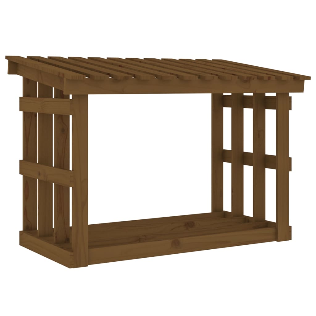 Vidaxl Kamin 108x64.5x77 cm Festkiefer Honigbraun