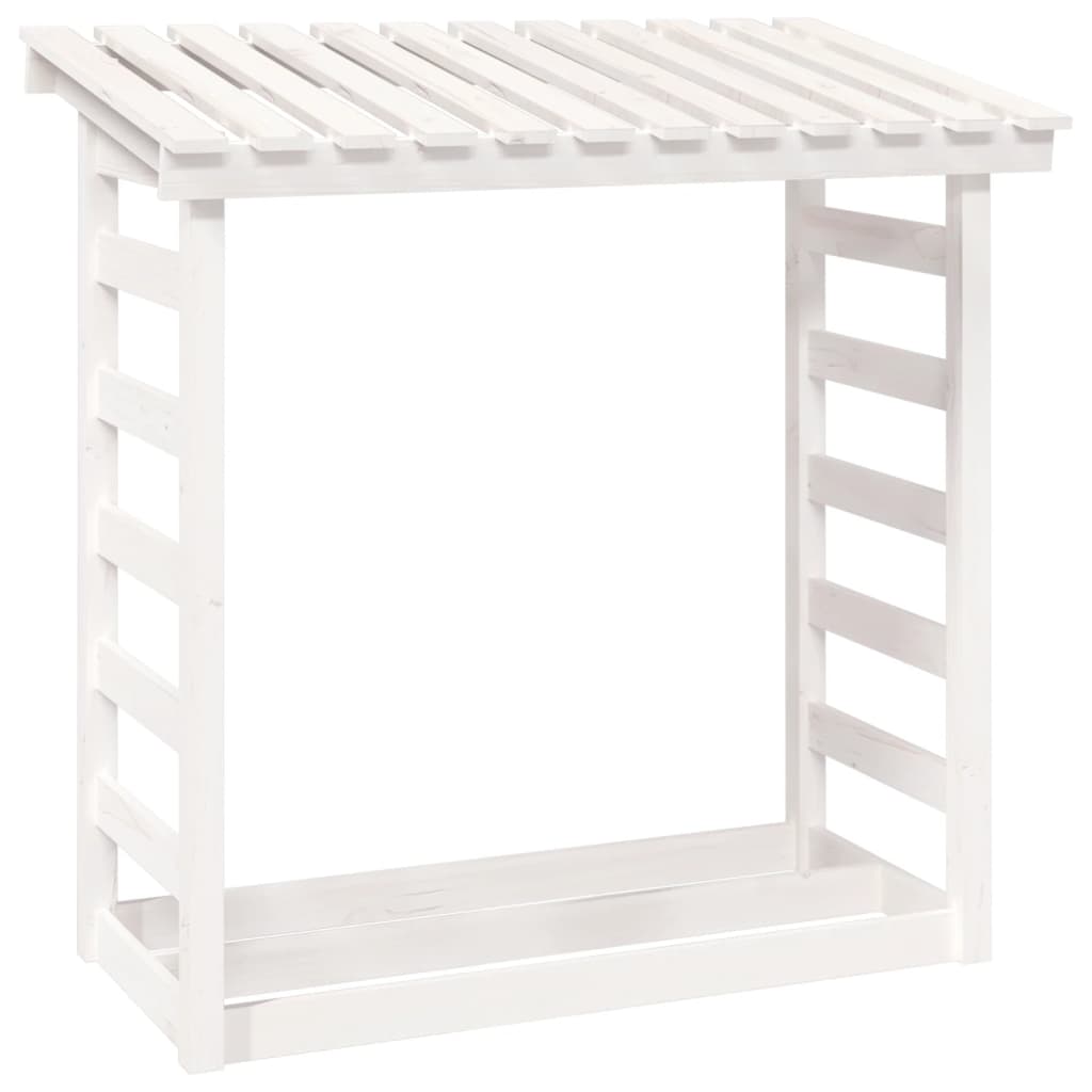 Vidaxl -Kamin Trek 108x64.5x110 cm Festkiefer weiß