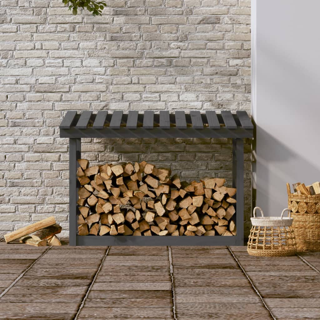 Vidaxl -Kamin Trek 108x64.5x78 cm Festkiefergrau