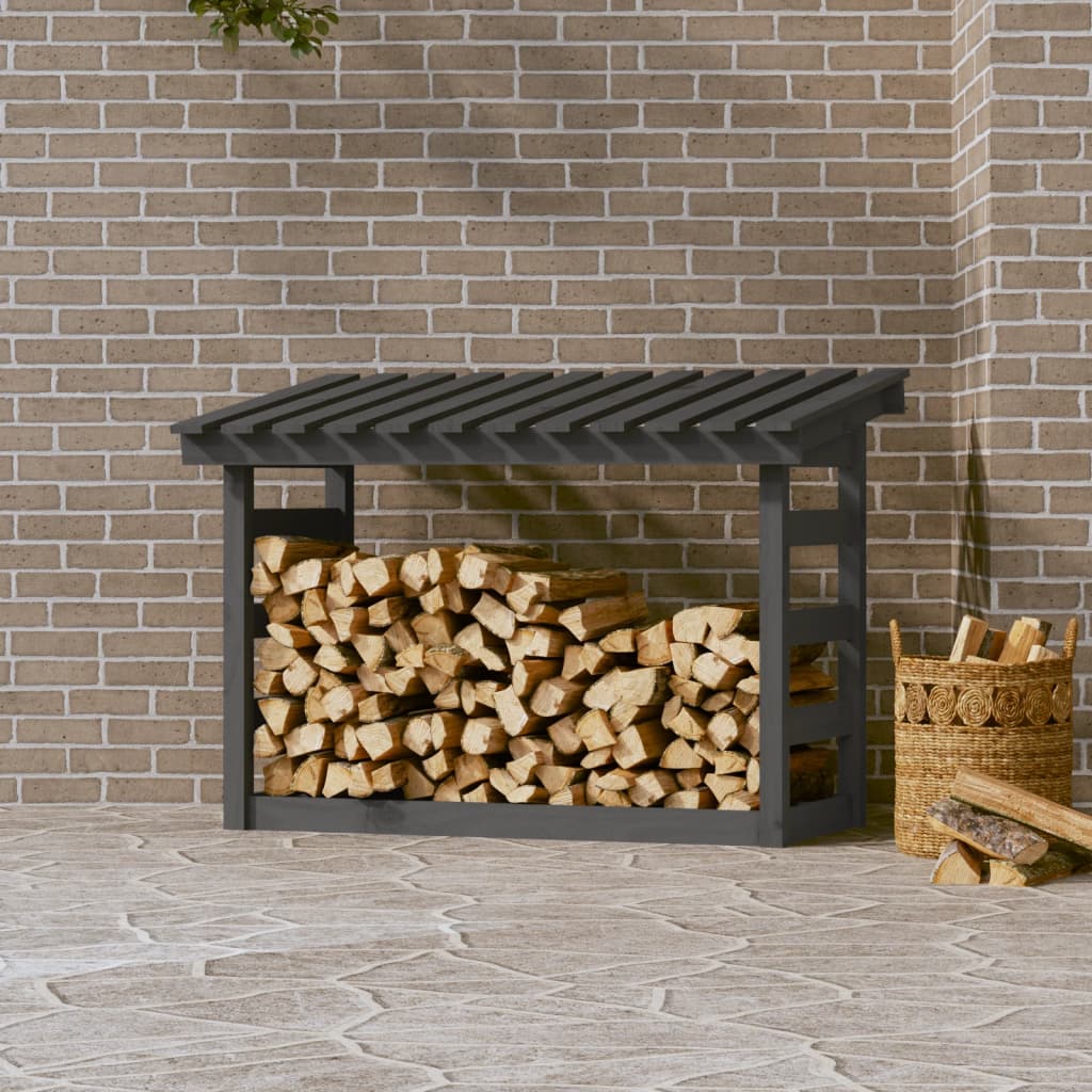 Vidaxl -Kamin Trek 108x64.5x78 cm Festkiefergrau