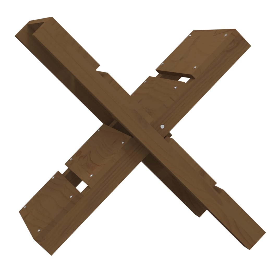 Vidaxl Houtblockhalter 47x39.5x48 cm Festkiefer Honigbraun