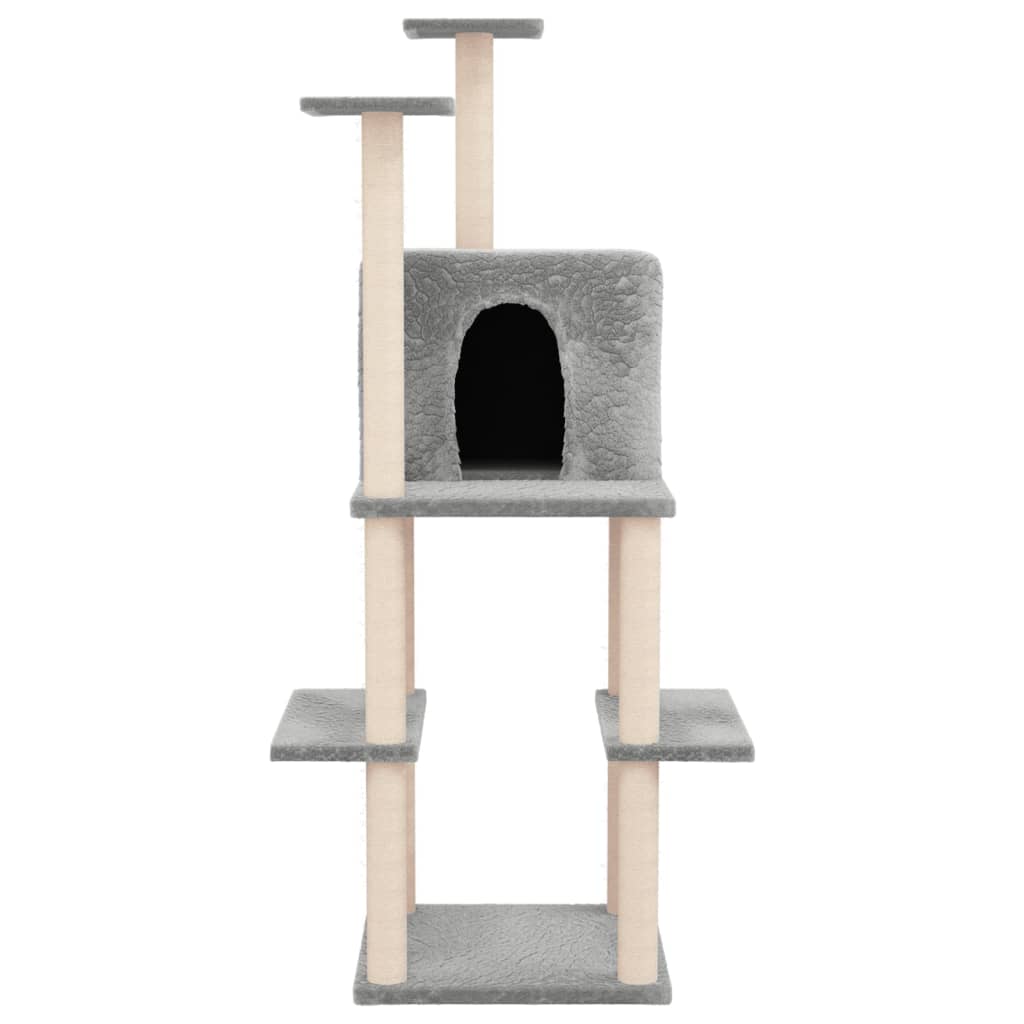 Vidaxl -Katzenmöbel mit Sisal -Kratzern 144,5 cm hellgrau