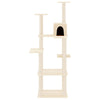Vidaxl -Katzenmöbel mit Sisal -Kratzerpfosten 153 cm creme -gelenkt