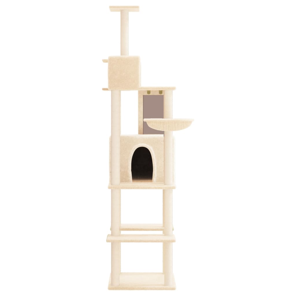Vidaxl -Katzenmöbel mit Sisal -Kratzer -Posts 201 cm Creme -Colored