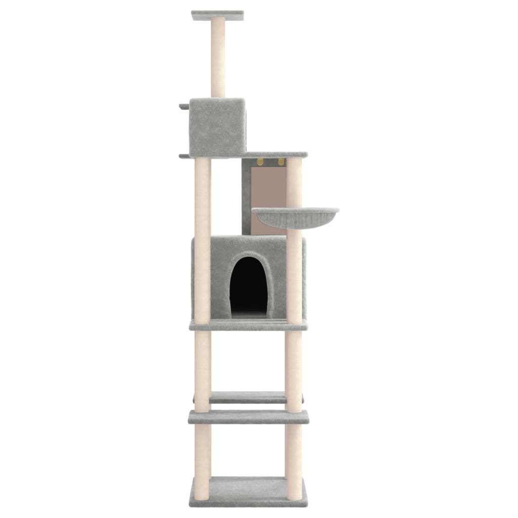 Vidaxl -Katzenmöbel mit Sisal -Kratzerposten 201 cm hellgrau