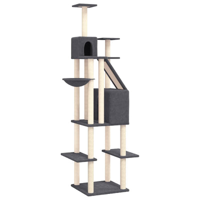 Vidaxl -Katzenmöbel mit Sisal -Kratzerposten 201 cm dunkelgrau