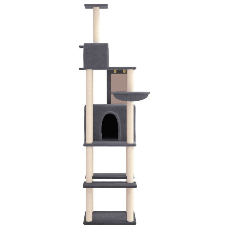 Vidaxl -Katzenmöbel mit Sisal -Kratzerposten 201 cm dunkelgrau