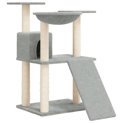 Vidaxl -Katzenmöbel mit Sisal -Kratzerpfosten 83 cm hellgrau