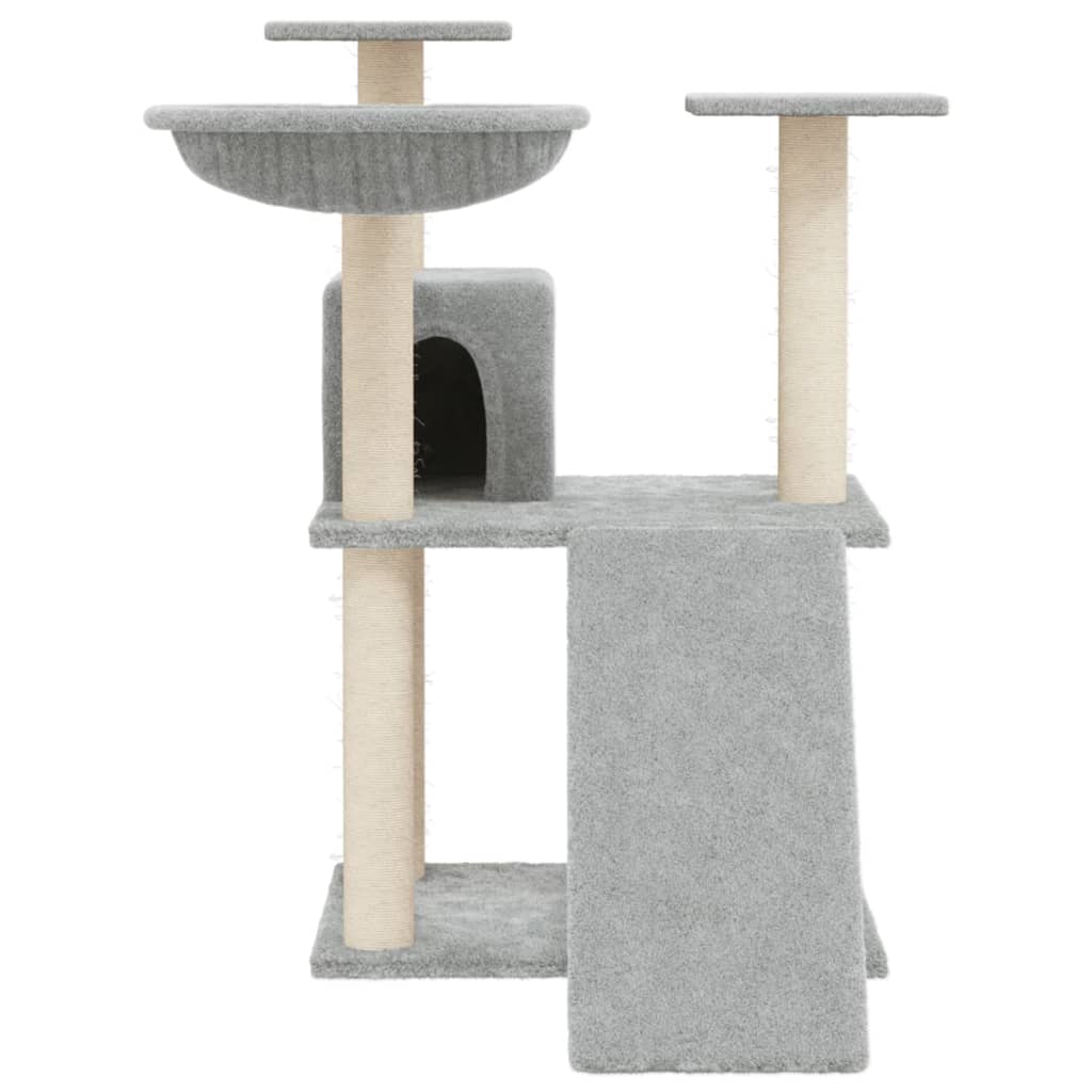 Vidaxl -Katzenmöbel mit Sisal -Kratzerpfosten 83 cm hellgrau
