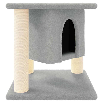 Vidaxl -Katzenmöbel mit Sisal -Kratzerpfosten 37 cm hellgrau