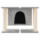 Vidaxl -Katzenmöbel mit Sisal -Kratzerpfosten 50 cm hellgrau - afbeelding 3