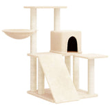 Vidaxl -Katzenmöbel mit Sisal -Kratzerpfosten 82 cm creme -geläutet - afbeelding 2