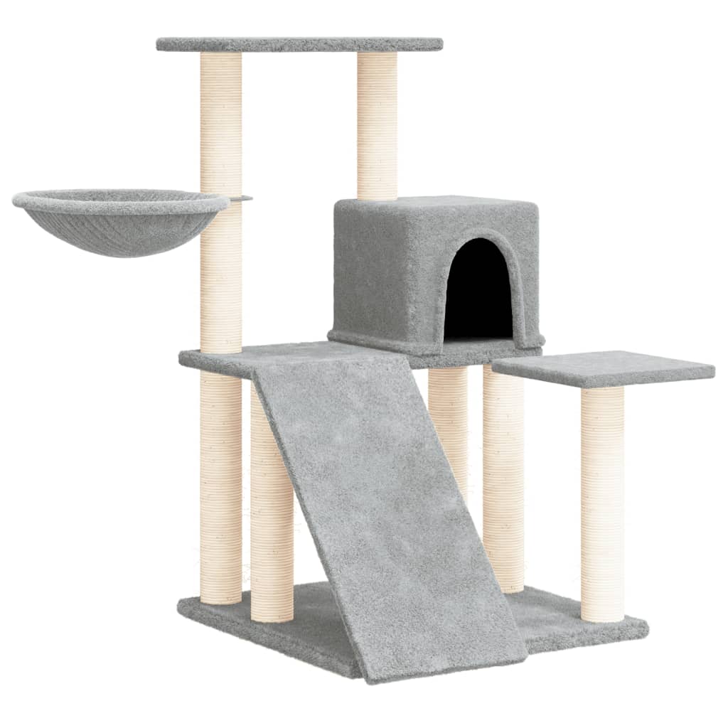 Vidaxl -Katzenmöbel mit Sisal -Kratzerpfosten 82 cm hellgrau