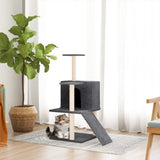 Vidaxl -Katzenmöbel mit Sisal -Kratzerpfosten 82 cm dunkelgrau - afbeelding 1