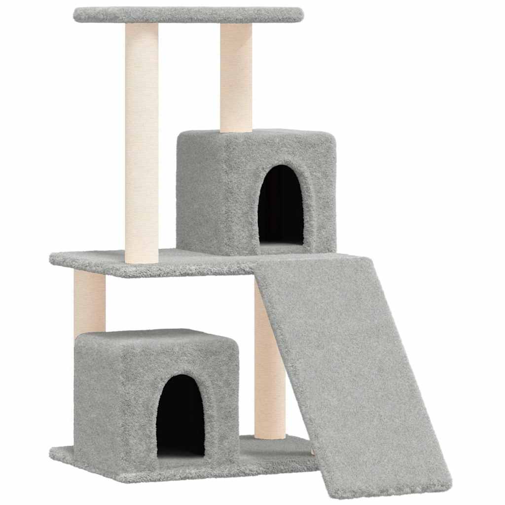 Vidaxl -Katzenmöbel mit Sisal -Kratzerpfosten 82 cm hellgrau
