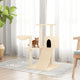 Vidaxl -Katzenmöbel mit Sisal -Kratzerpfosten 82 cm creme -geläutet