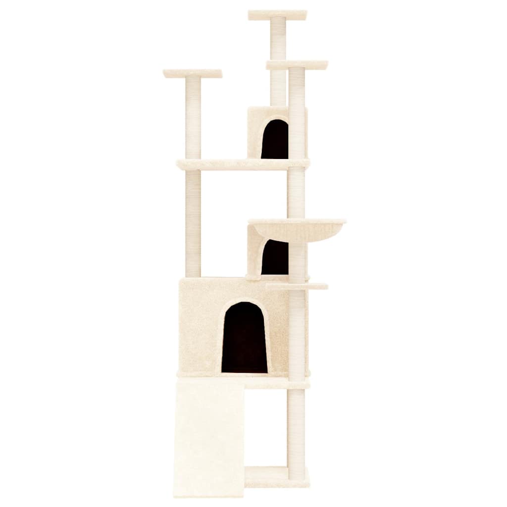 Vidaxl -Katzenmöbel mit Sisal -Kratzerposten 175 cm cremefarben -gelöscht