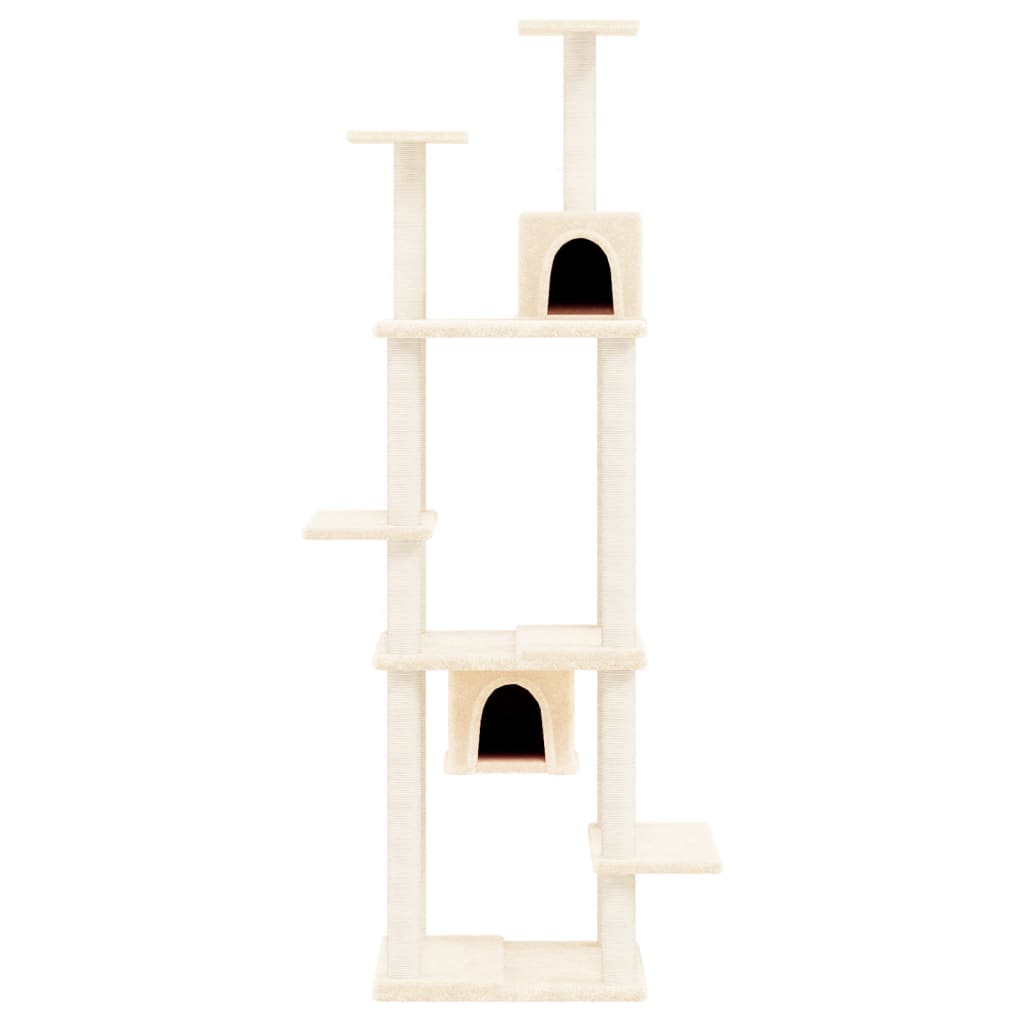Vidaxl -Katzenmöbel mit Sisal -Kratzer -Pfosten 176 cm Creme -Colored