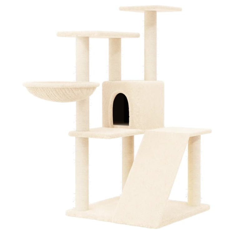 Vidaxl -Katzenmöbel mit Sisal -Kratzerposten 94 cm creme -gelenkt