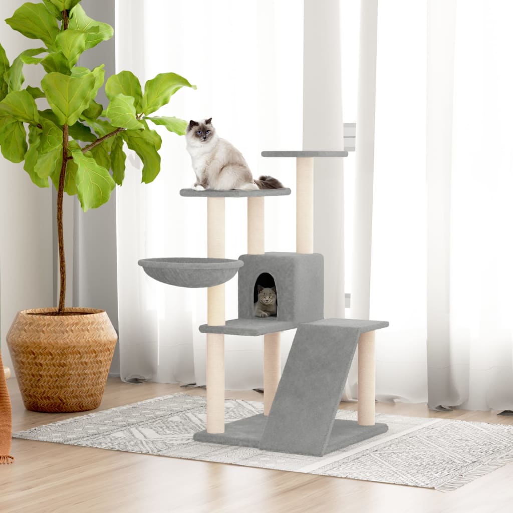 Vidaxl -Katzenmöbel mit Sisal -Kratzern 94 cm hellgrau