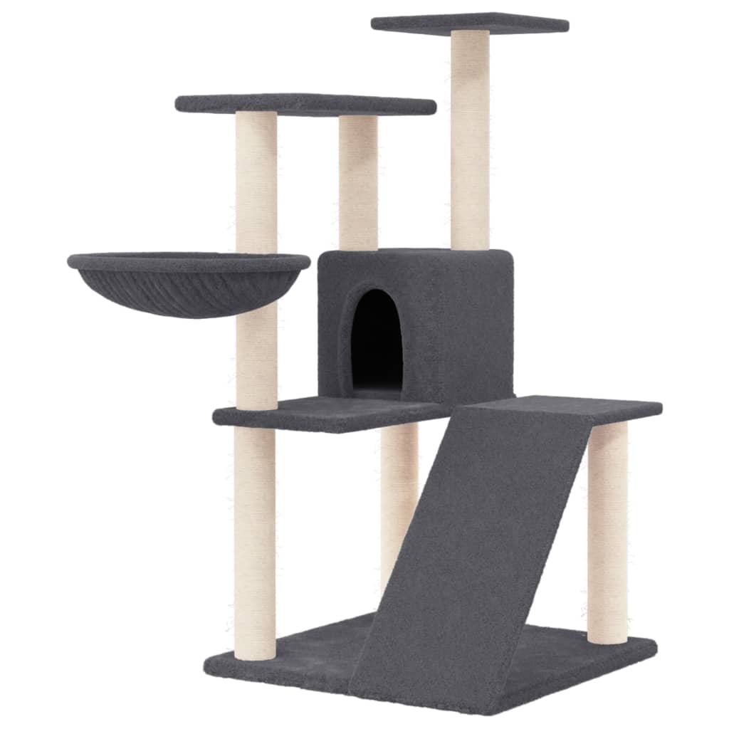 Vidaxl -Katzenmöbel mit Sisal -Kratzern 94 cm dunkelgrau