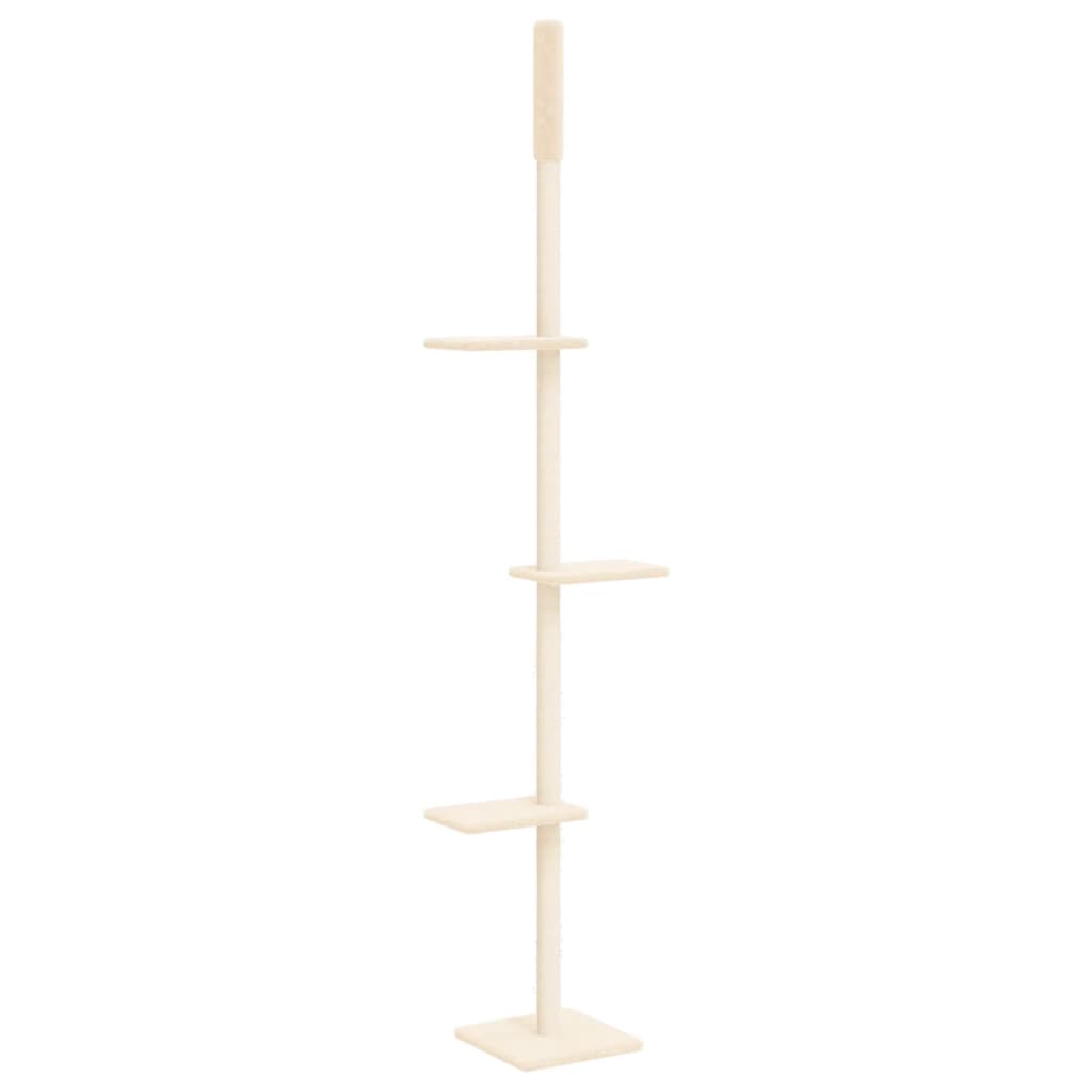 Vidaxl Cat Möbel Floor zu Decke 267.5-297,5 cm cremefarben