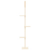 Vidaxl Cat Möbel Floor zu Decke 267.5-297,5 cm cremefarben