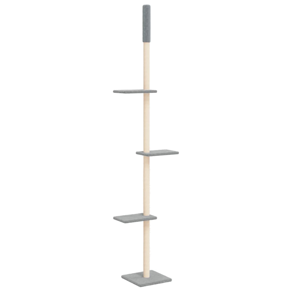 Vidaxl Katzenmöbel Boden bis Decke 267.5-297,5 cm hellgrau