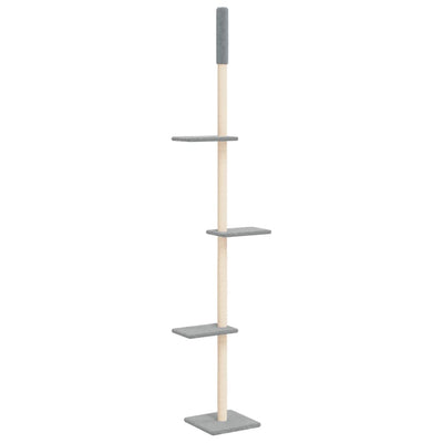 Vidaxl Katzenmöbel Boden bis Decke 267.5-297,5 cm hellgrau
